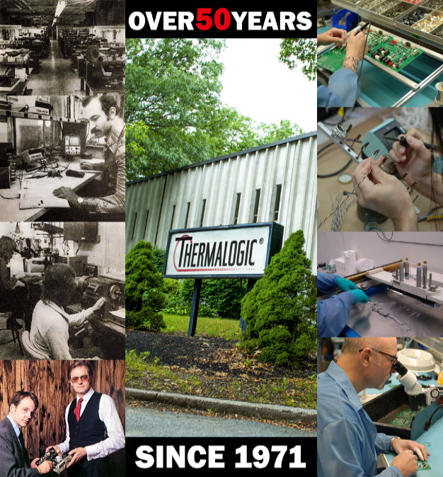 Collage of images spanning the last 50 years Thermalogic has been in business.